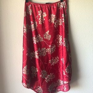 Silk Red Skirt